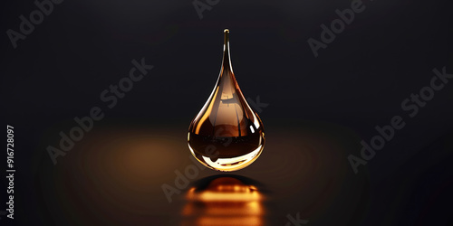 A drop of oil close-up