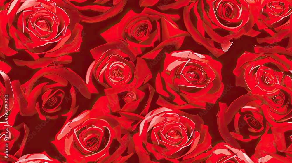 abstract pattern red rose flower decoration wallpaper nature seamless abstract pattern red rose flower decoration wallpaper nature seamless
