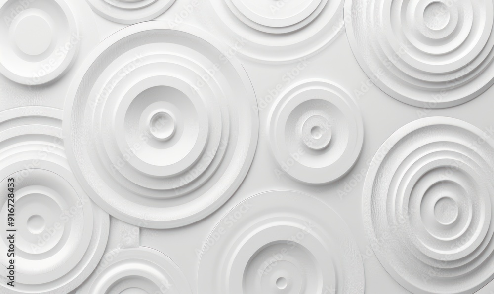 White Concentric Circles Abstract Background White Concentric Circles Abstract Background