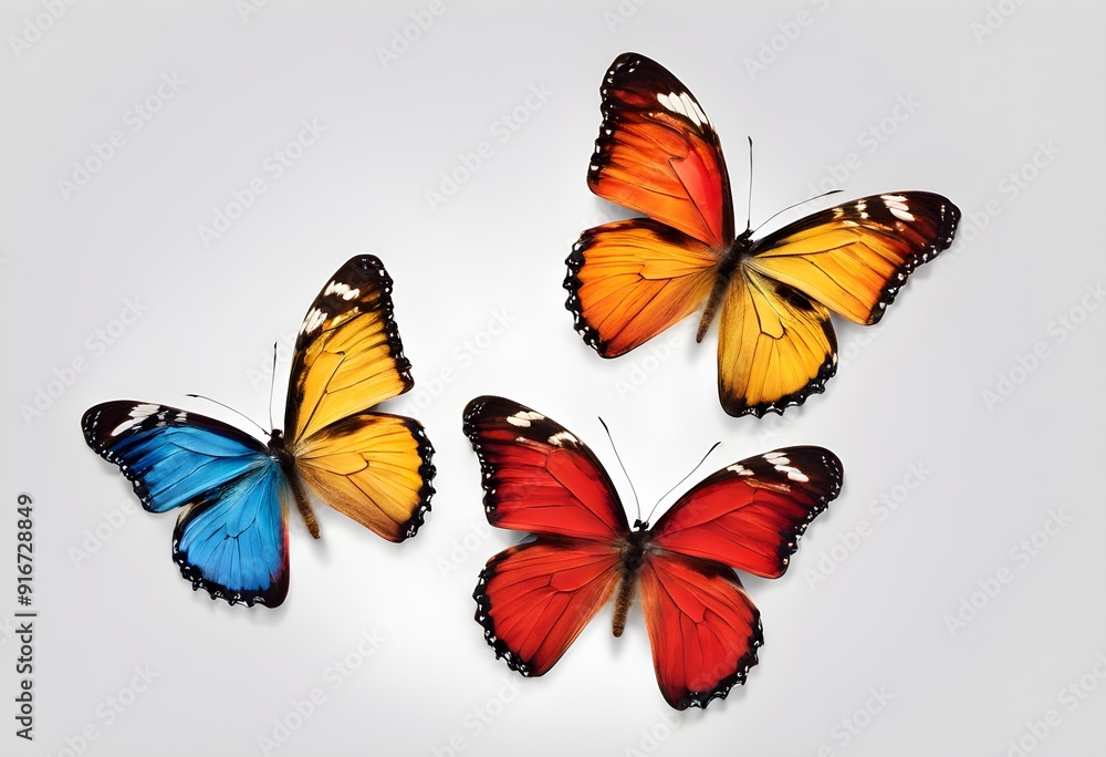 Naklejka premium butterfly on a white background