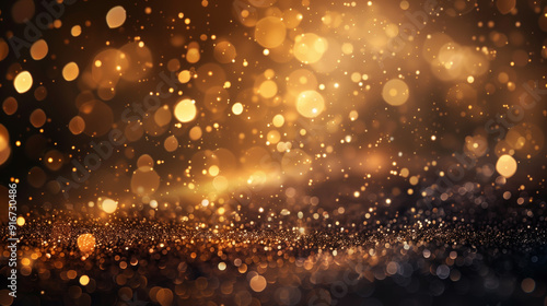 Abstract holidays background with blurred bokeh lights. Christmas and New Years background