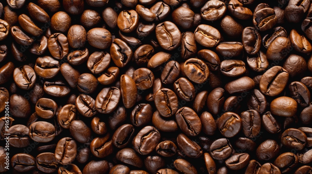 Obraz premium Roasted coffee beans background