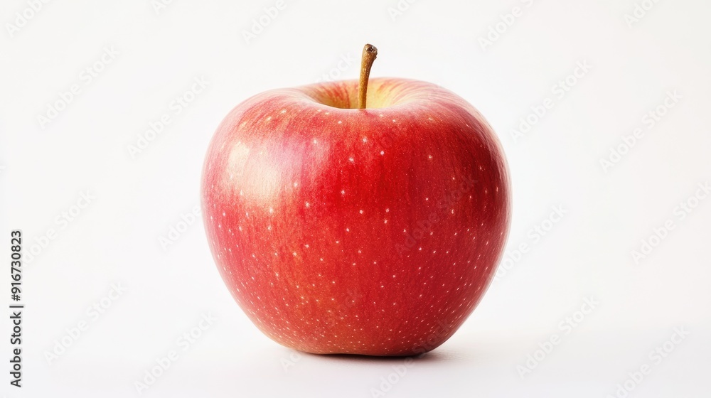 A perfectly ripe apple, isolated on a white background with full depth of field, highlighting the vibrant red skin and natural texture. A perfectly ripe apple, isolated on a white background with full depth of field, highlighting the vibrant red skin and natural texture.