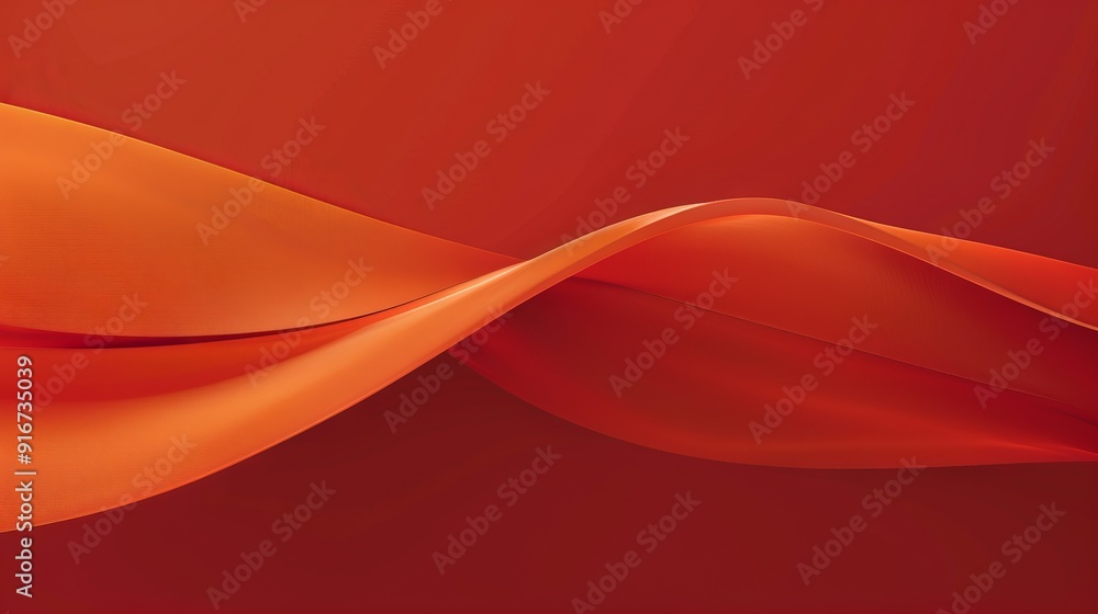 Naklejka premium Abstract orange and red curved lines background. A contemporary design featuring dynamic, flowing curves in shades of orange and red, perfect for minimalist backgrounds or modern presentations.