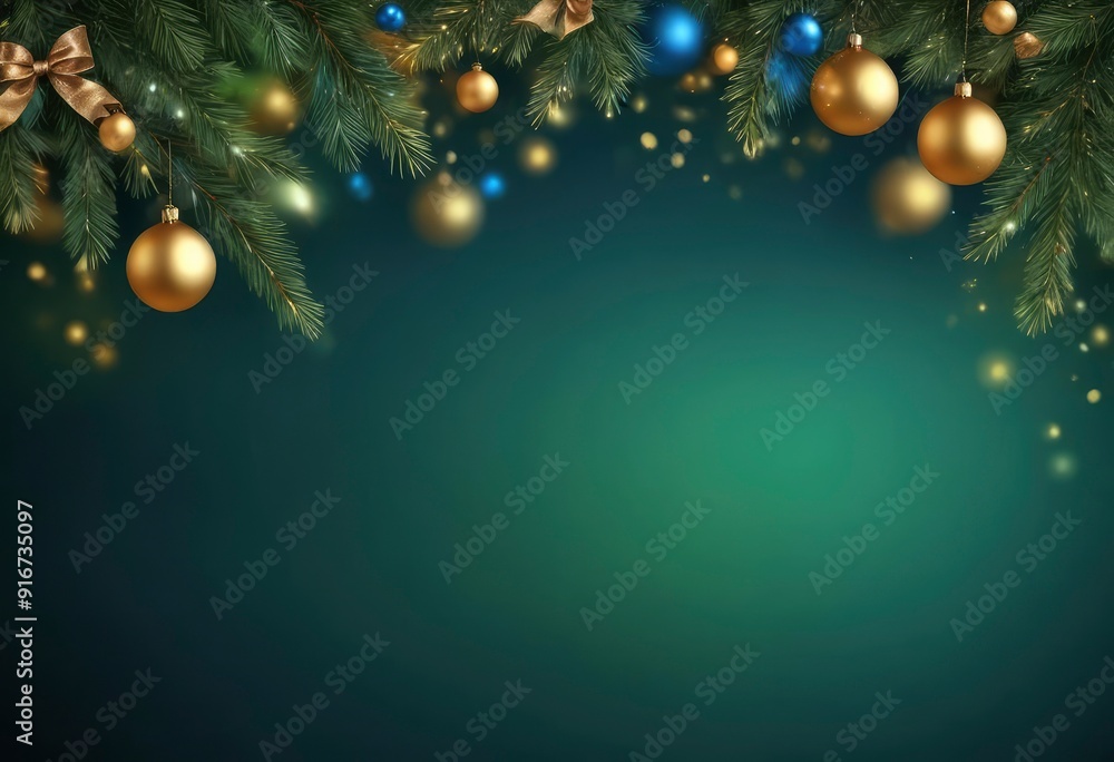 dark green blue golden christmas blur background, ai dark green blue golden christmas blur background, ai