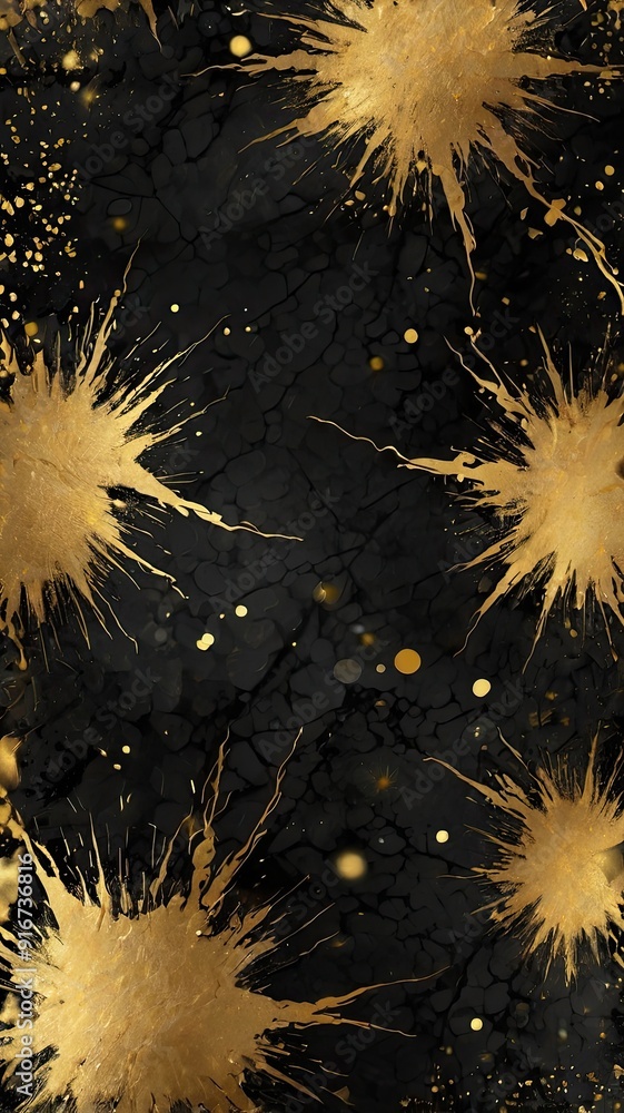 Abstract Gold and Black Background Abstract Gold and Black Background