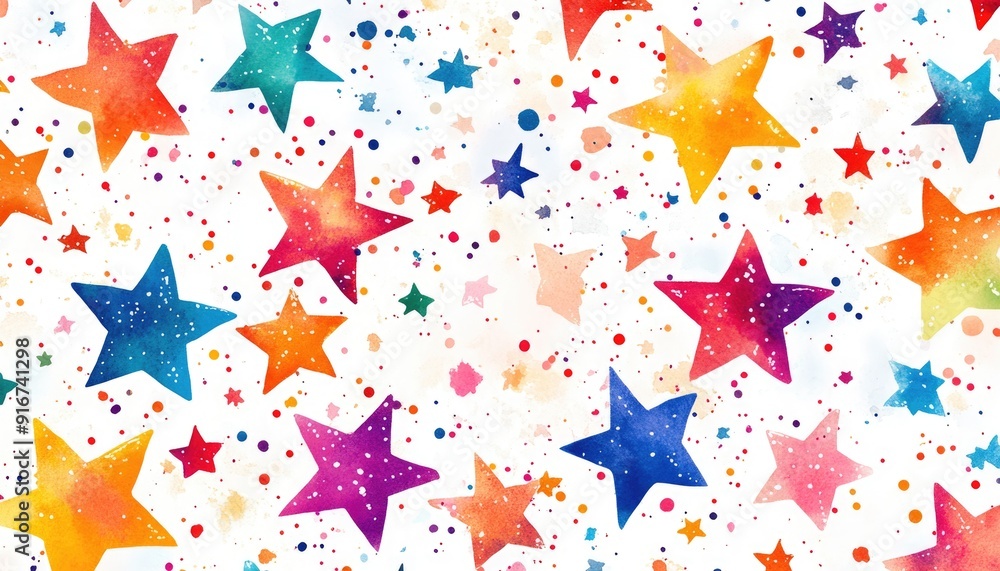 Whimsical Stars: Delightful Patterns of Playful Stars in Various Sizes and Colors for a Magical Touch Whimsical Stars: Delightful Patterns of Playful Stars in Various Sizes and Colors for a Magical Touch