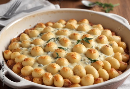 Gnocchi al Forno with gorgonzola, ai