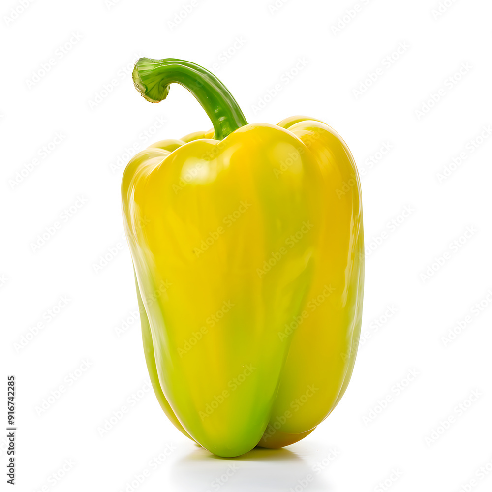 Green bell pepper isolated on white background Green bell pepper isolated on white background