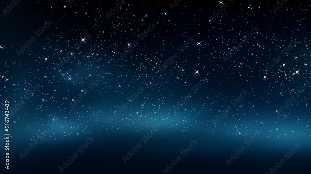 Obraz premium Night Sky With Dense Stars Twinkling Over a Faint Horizon