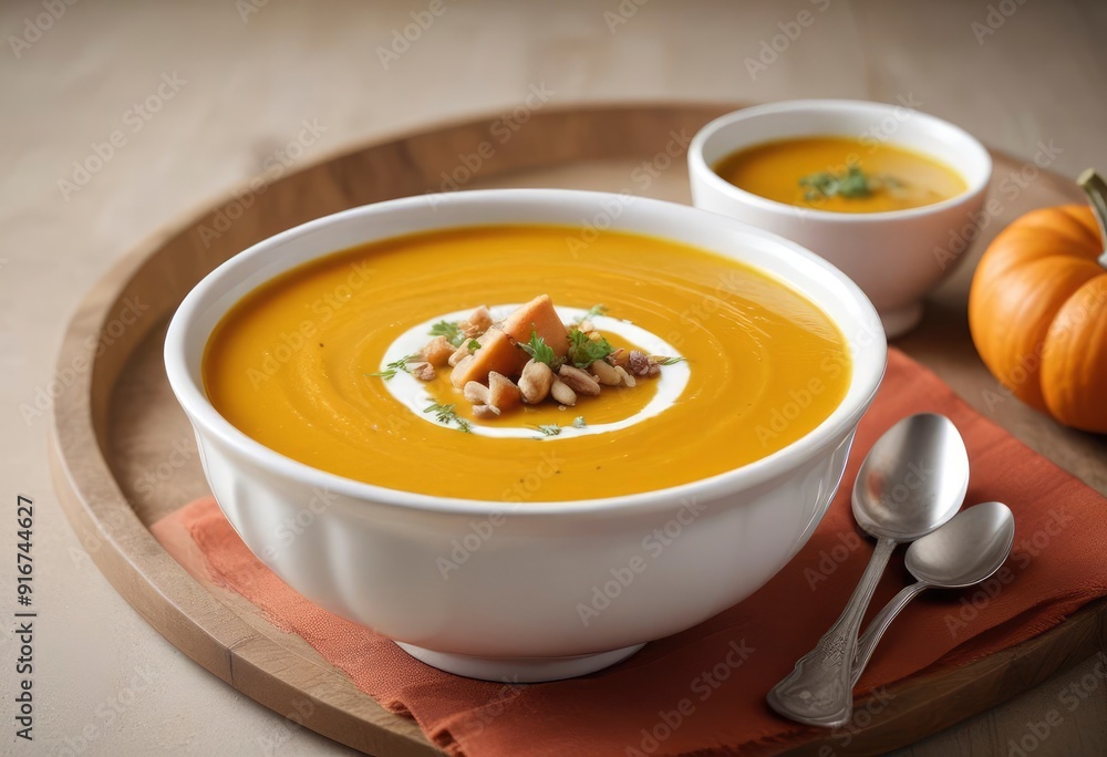 pumpkin soup with pumpkin background, ai pumpkin soup with pumpkin background, ai