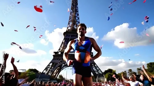  dynamic scene capturing a male runner in motion