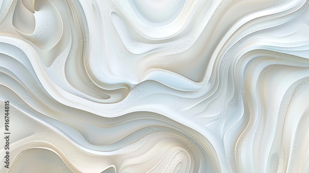 Fototapeta premium Abstract White Swirling Pattern