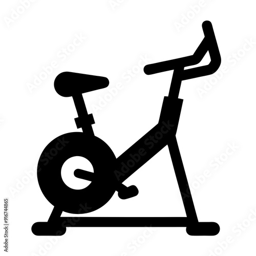 Stationary bike art vector