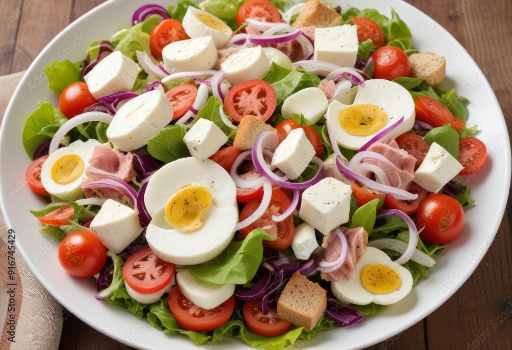 salad with feta cheese and olives, ai salad with feta cheese and olives, ai