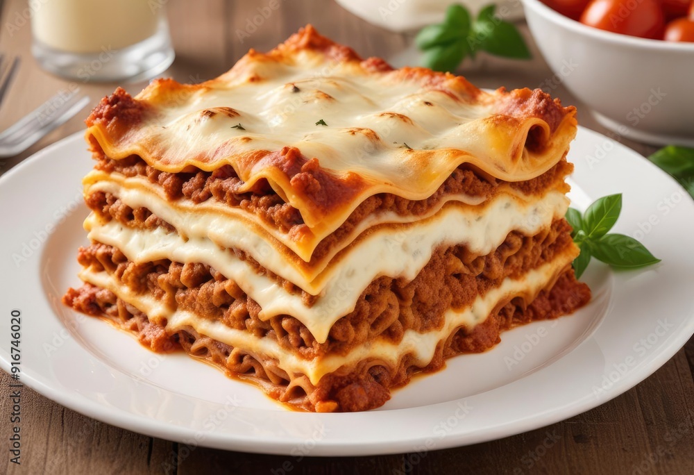 lasagna with mince and cream sauce, ai lasagna with mince and cream sauce, ai