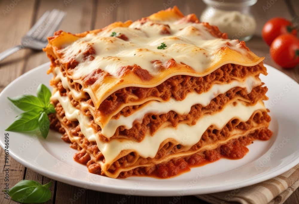 lasagna with mince and cream sauce, ai lasagna with mince and cream sauce, ai