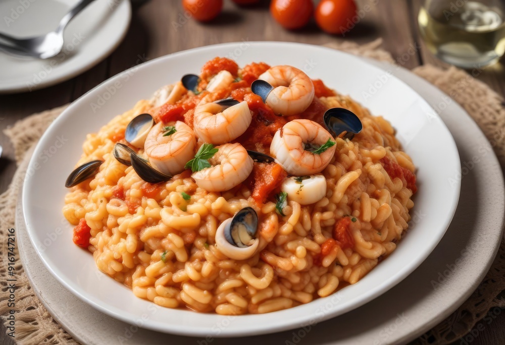 Risotto alla marinara with seafood, ai Risotto alla marinara with seafood, ai
