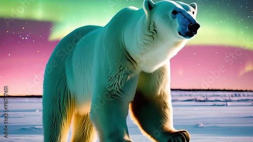 polar bear in the snow