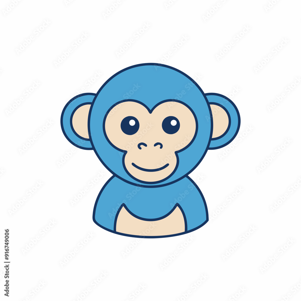 Obraz premium Chimpanzee art vector illustration