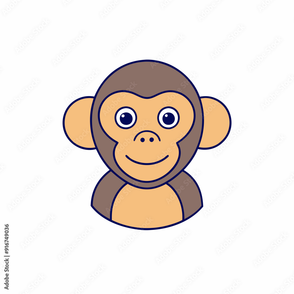 Obraz premium Chimpanzee art vector illustration