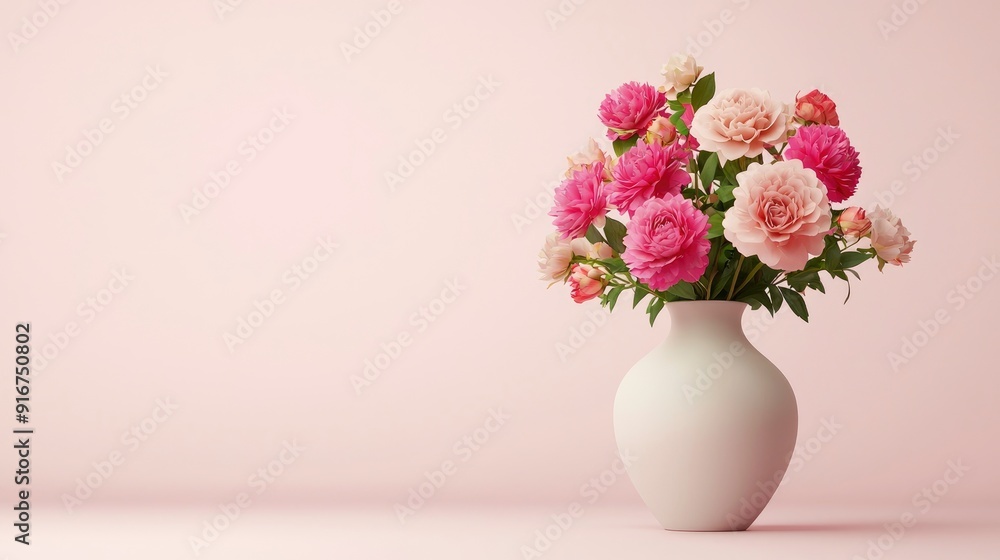 Decorative Flower In A Vase, Elegant Display Decorative Flower In A Vase, Elegant Display