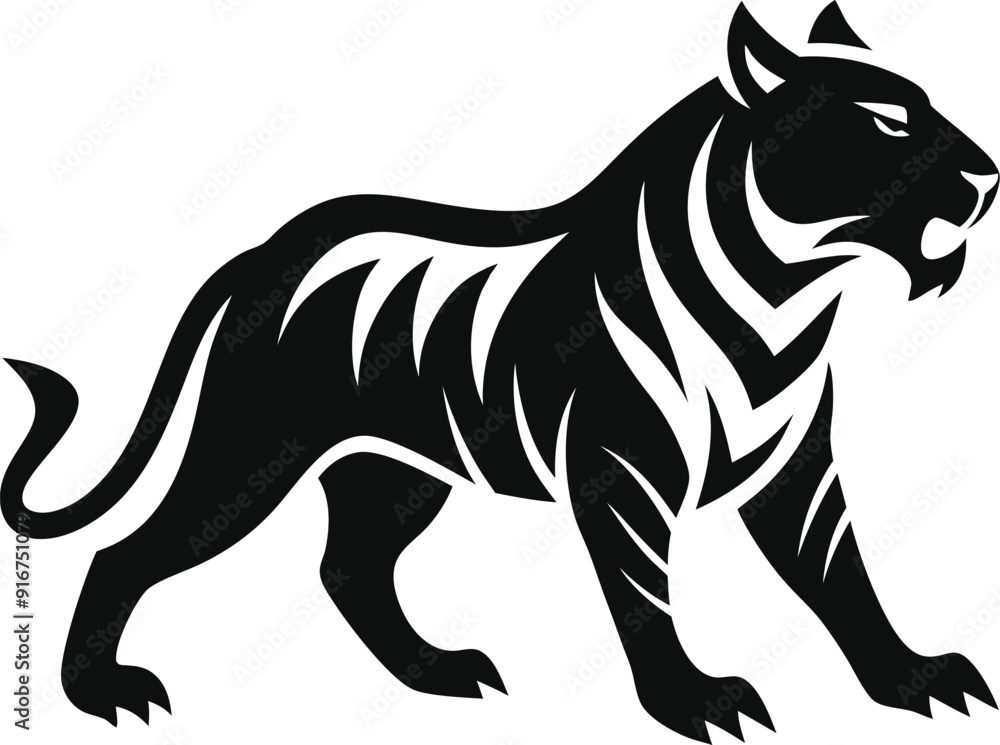 Fototapeta premium vector illustration of a tiger 