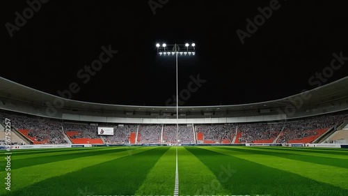 modern grass playground stadium evening floodlight
