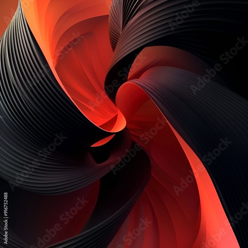 Black and Red Abstract Background Swirl design