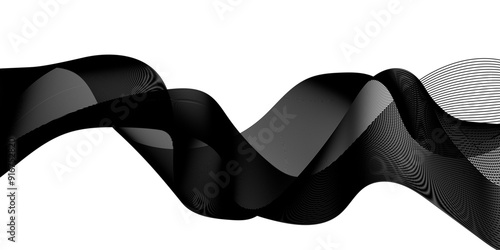 abstract wave digital black line creative energy technology geometric minimal element movement presentation web and sound fruquiencey music design.