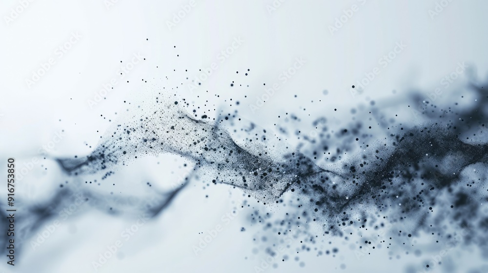 Abstract Black Dust Particles in Motion Abstract Black Dust Particles in Motion