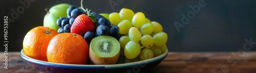 Capture a bowl of vibrant fruits from a unique, low-angle perspective, showcasing their freshness and color, with a touch of mystery in the lighting