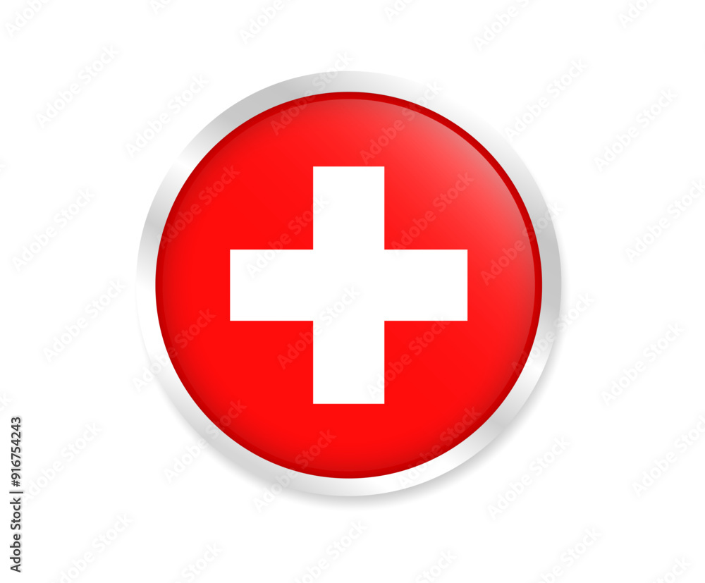 Flag of Switzerland. Round flag. Flag icon. Circle flag icon logo vector illustration EPS Flag of Switzerland. Round flag. Flag icon. Circle flag icon logo vector illustration EPS