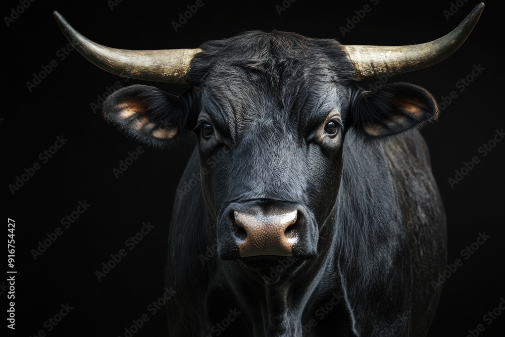 Close-up Portrait of a Black Angus Cow Close-up Portrait of a Black Angus Cow