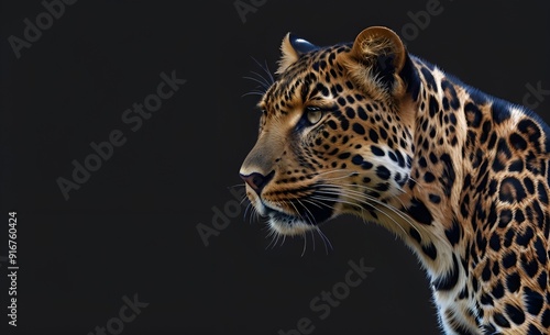 Majestic Jaguar resting in lush rainforest habitat, South America wildlife photography. 