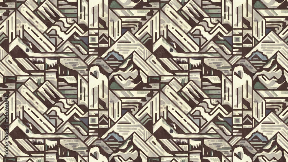 Abstract northern geometric seamless pattern Abstract northern geometric seamless pattern