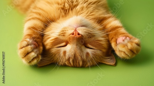 Cat Chilling On The Floor, Relaxed