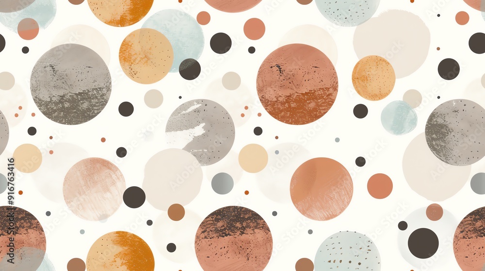 Polka-dot design with soft, muted colors and subtle contrasts Polka-dot design with soft, muted colors and subtle contrasts