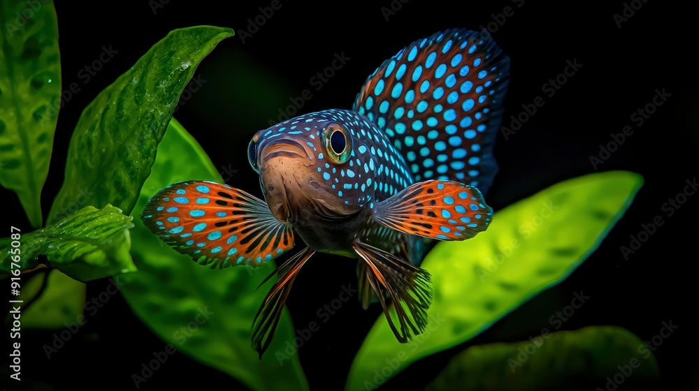 Aquarium Fish Catfish, Ancistrus, In A Freshwater Tank Aquarium Fish Catfish, Ancistrus, In A Freshwater Tank