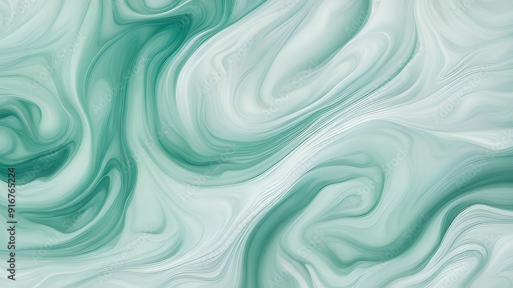 Obraz premium mint ink liquid background