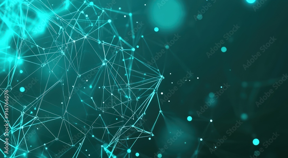 Abstract Turquoise Network Abstract Turquoise Network