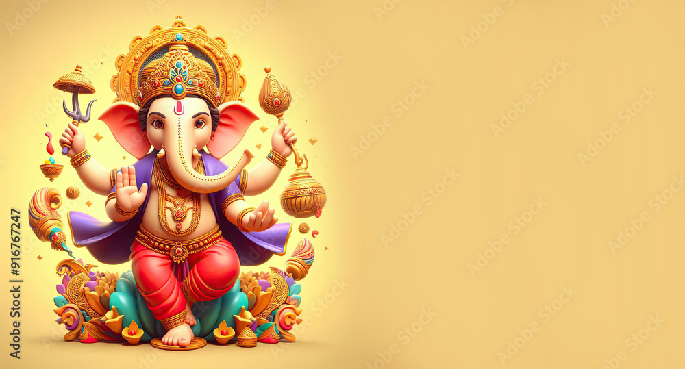 Illustration of Lord Ganpati or Ganesha for Ganesh Chaturthi festival Illustration of Lord Ganpati or Ganesha for Ganesh Chaturthi festival