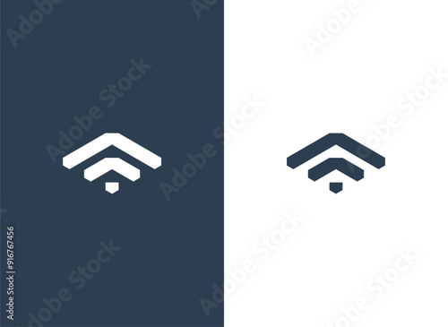 roof signal or home signal logo concept vector icon