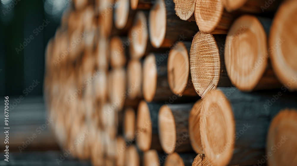 Timber stacks with evident loss and downtrend, highlighting the ...
