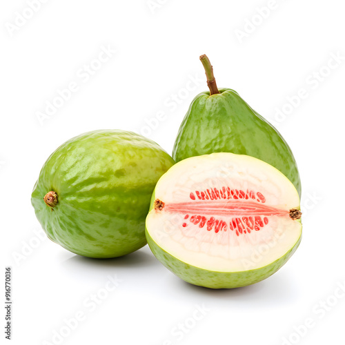 Guava fruit isolated on white background photo