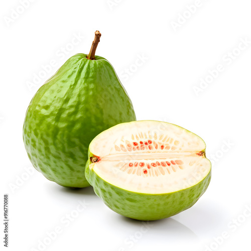 Guava fruit isolated on white background photo