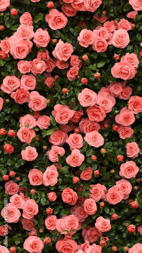 Stunning display of vibrant pink roses in full bloom against dark green foliage