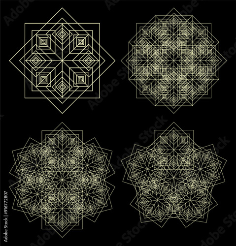 Geometric pattern - square, hexagon, octagon, pentagon