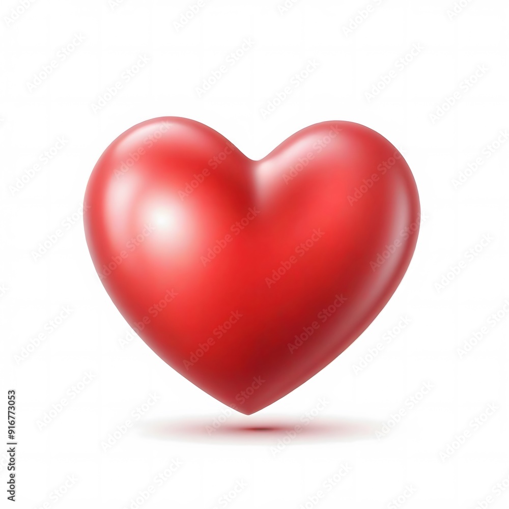 3D Red Heart Shape. 3D Red Heart Shape.