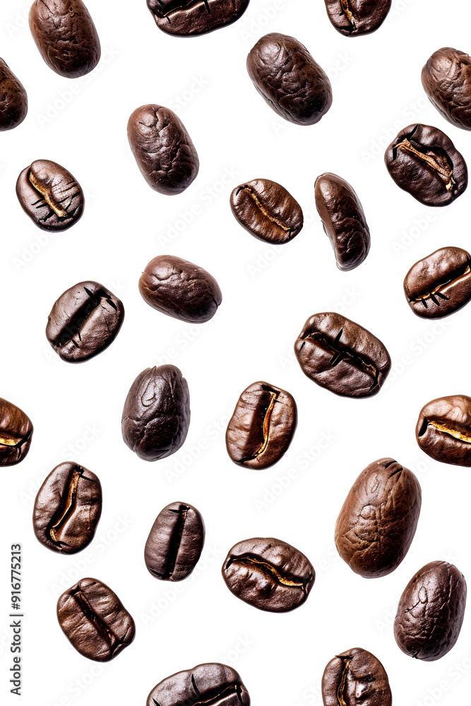 pattern of coffee bean on a white background pattern of coffee bean on a white background